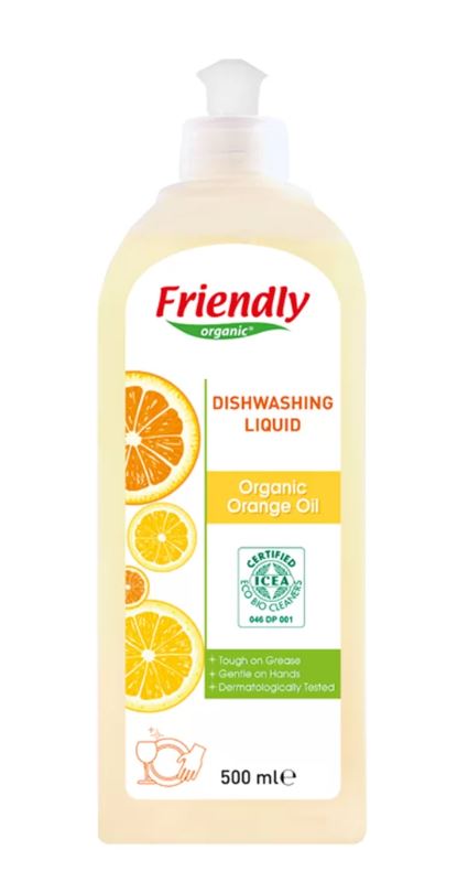 Препарат За Измиване На Съдове С Портокалово Масло 500Мл - Препарати За Съдове - Friendly Organic - BebeMama