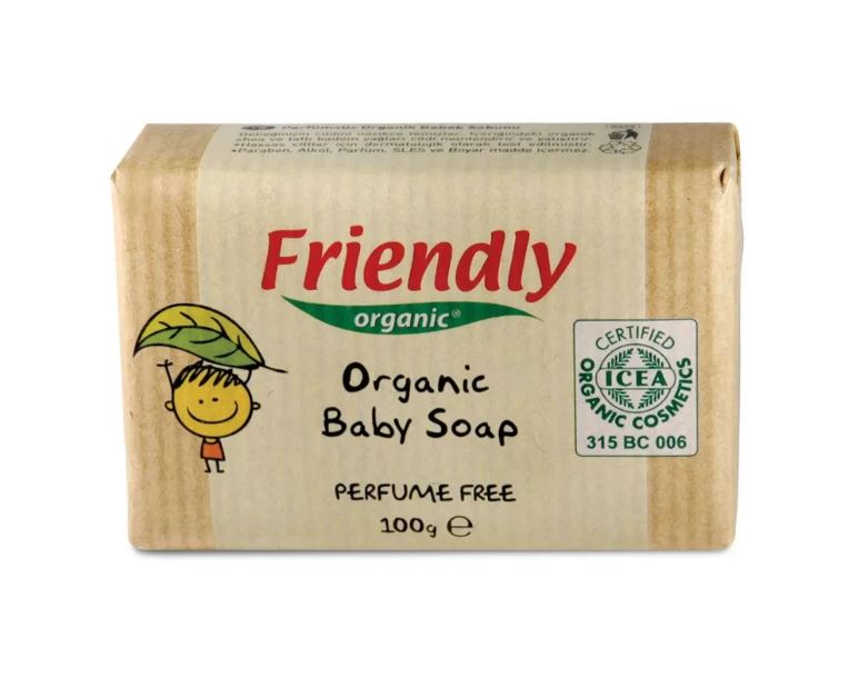 Бебешки Сапун С Масло От Ший И Сладък Бадем 100 Гр - Бебешка Козметика - Friendly Organic - BebeMama