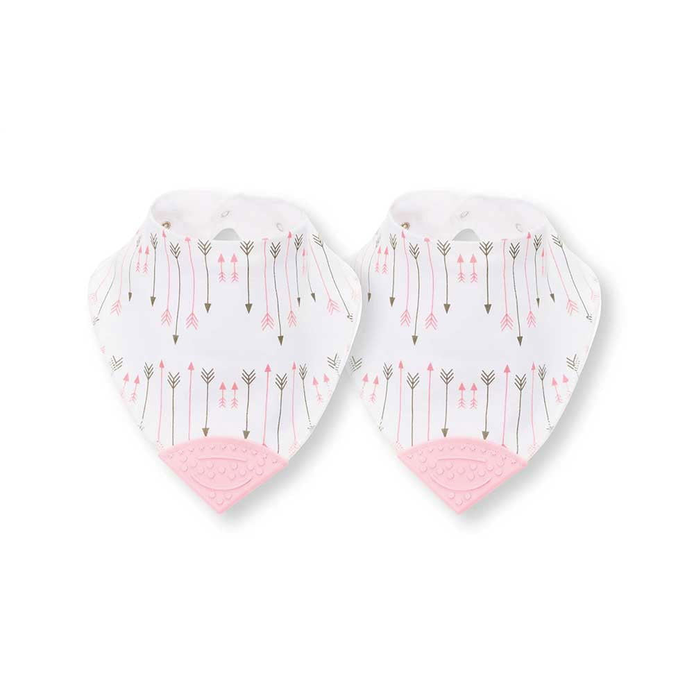 Fillikid Лигавник-Бандана С Чесалка 2 Бр. - Arrows Pink --- BebeMama