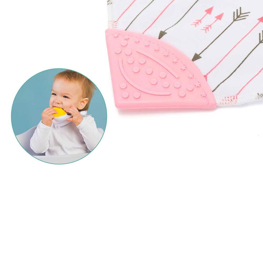 Fillikid Лигавник-Бандана С Чесалка 2 Бр. - Arrows Pink --- BebeMama