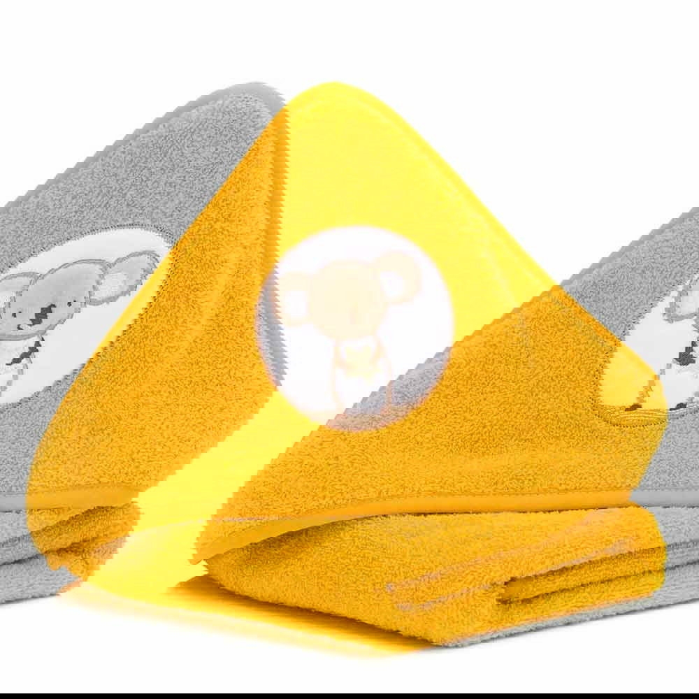 Fillikid Хавлиена Кърпа С Качулка (100% Памук) 75X75 См - Koala Honey --- BebeMama