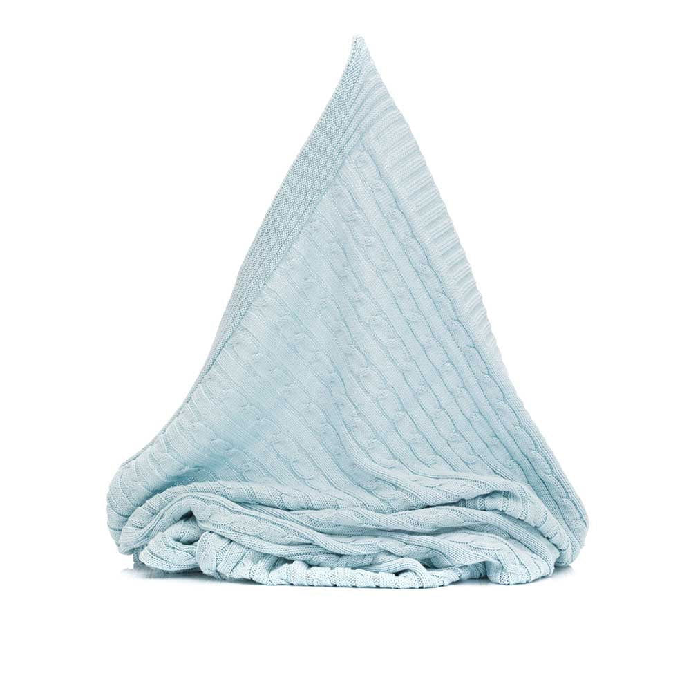 Fillikid Knitted Blanket Плетено Одеяло - 100% Памук (100X80 См) - Син --- BebeMama
