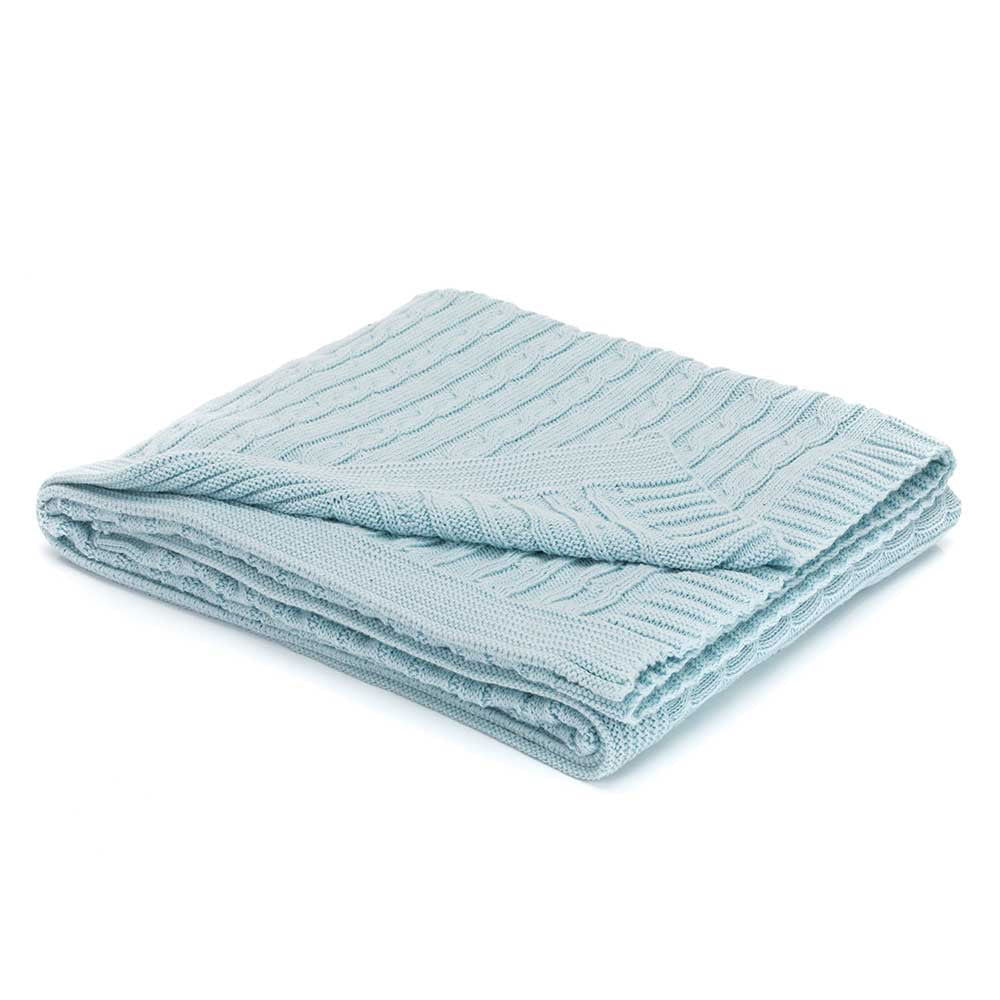 Fillikid Knitted Blanket Плетено Одеяло - 100% Памук (100X80 См) - Син --- BebeMama