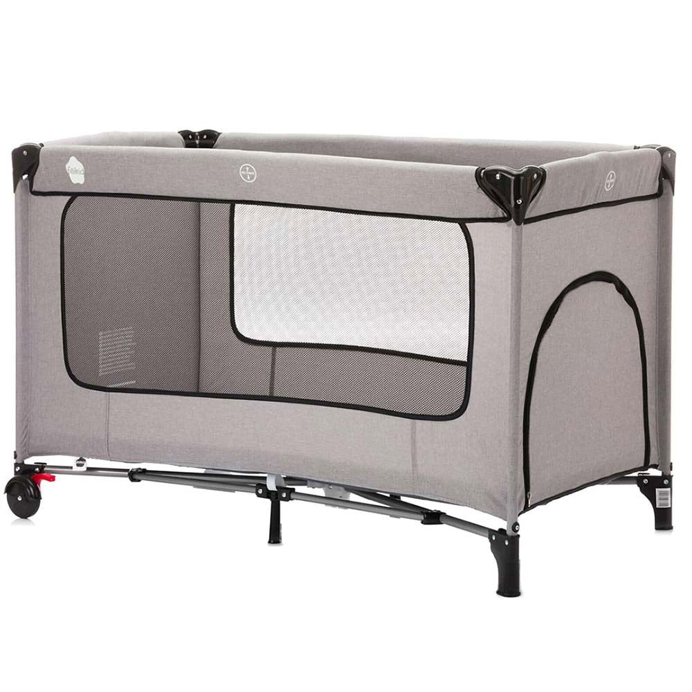 Fillikid Travel Cot Paris Сгъваема Кошара С Комфортен Матрак - Light Grey Melange --- BebeMama