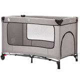 Fillikid Travel Cot Paris Сгъваема Кошара С Комфортен Матрак - Light Grey Melange --- BebeMama