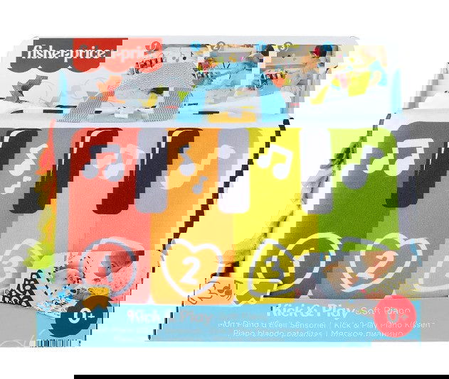 Fisher Price - Преносима Сензорна Играчка Пиано --- BebeMama