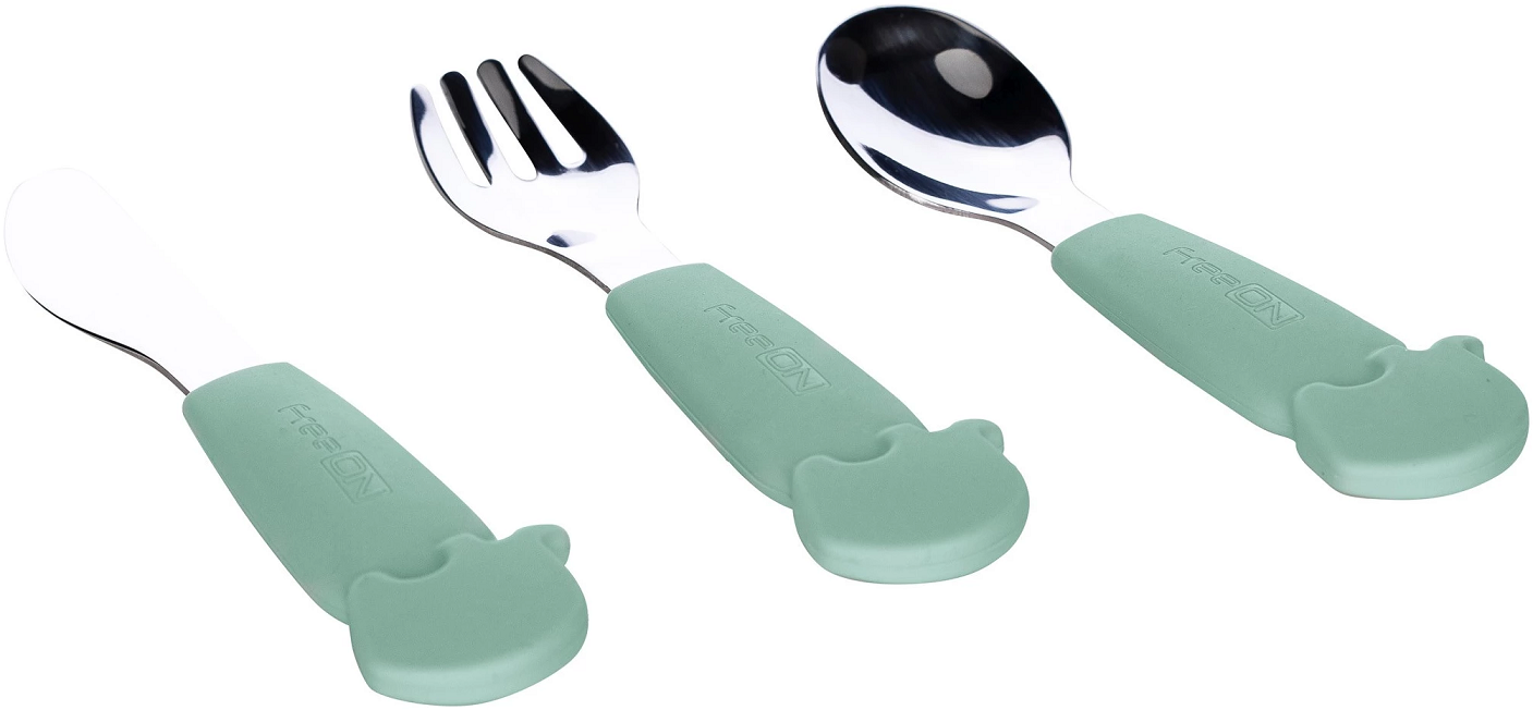 Freeon Прибори Метални Зелени --- BebeMama