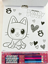 Комплект За Вълшебно Рисуване Къщата За Кукли На ГабиС 20 Листа За Оцветяване, 4 Листа За Рисуване С Вода, 4 Пастела, 4 Молива За Оцветяване,Стикери И Четка А4