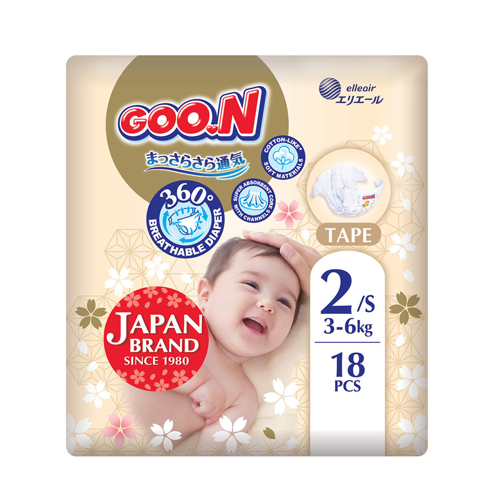Goo.N Premium Soft Пелени Размер 2, S, 3-6Кг, 18 Бр.