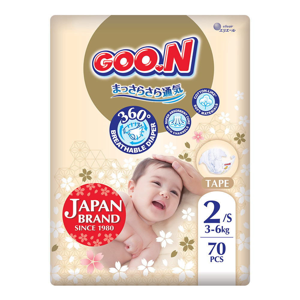 Goo.N Premium Soft Пелени Размер 2, S, 3-6Кг, 70 Бр.