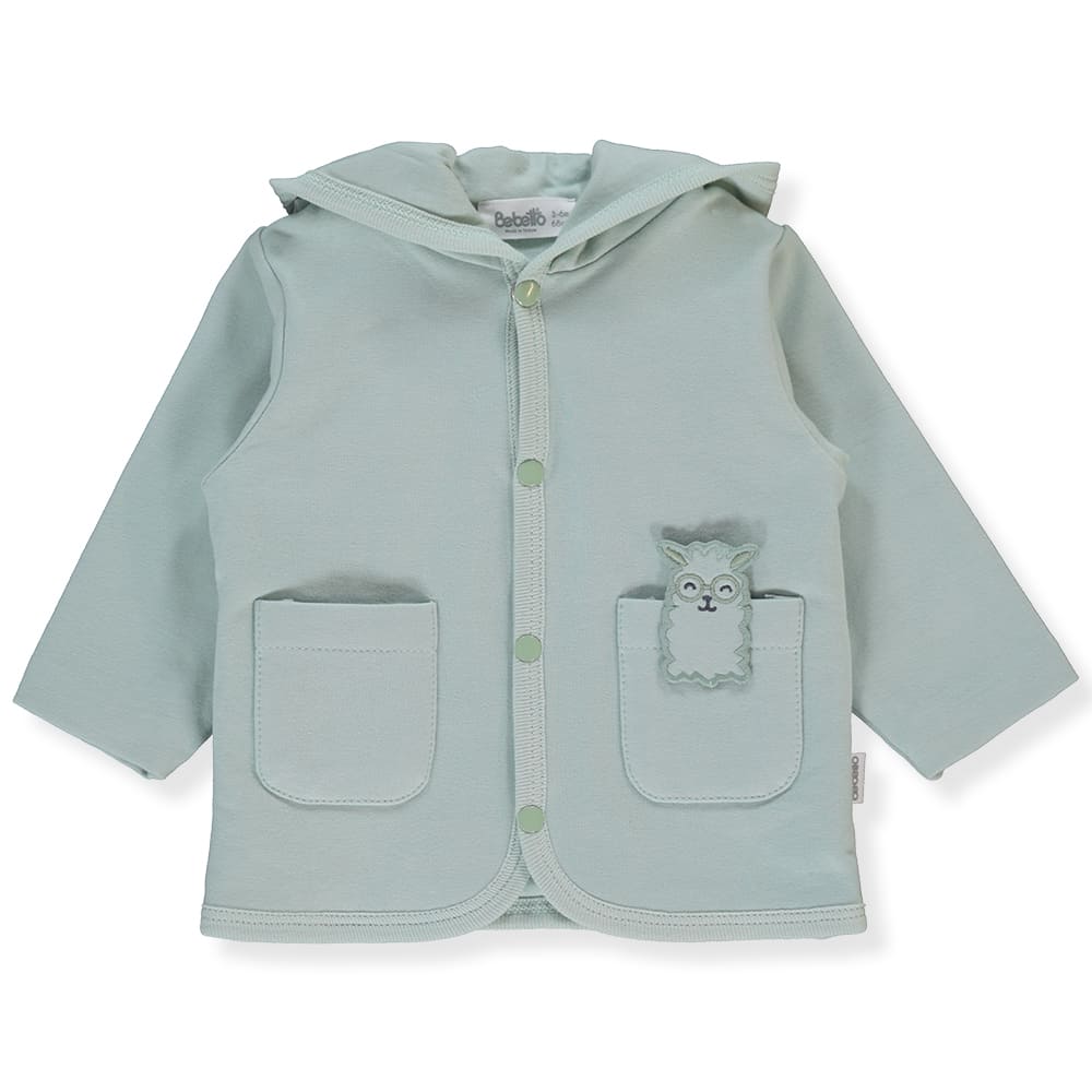 K4615 Яке С Качулка Зелен Cute Lama 3-6M/68Cm