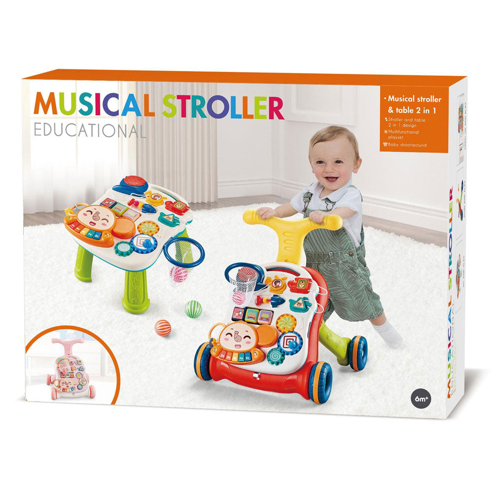 Проходилка 2 В 1 С Пиано Розов