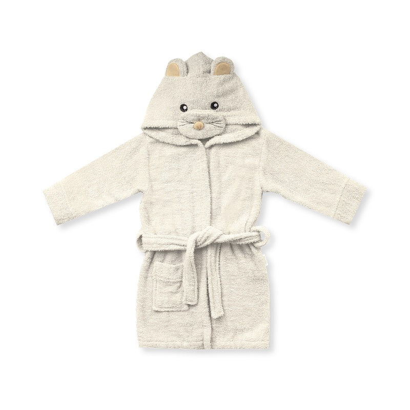 H989 Халат Happy Mouse Екрю 4-5Y 110Cm - Халати - Bebetto - BebeMama