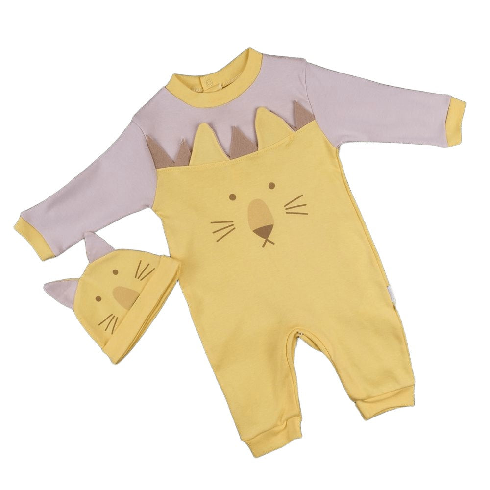 4462 Гащеризон С Шапка Лъв Жълто 9М.