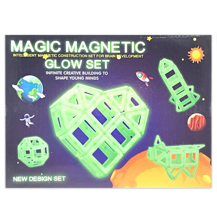 Магнитен Конструктор Светещ 30 Елемента - Строители, Мозайки И Конструктори - Raya Toys - BebeMama