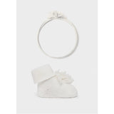 9763 Сет Диадема И Чорапи Мръсно Бял6М