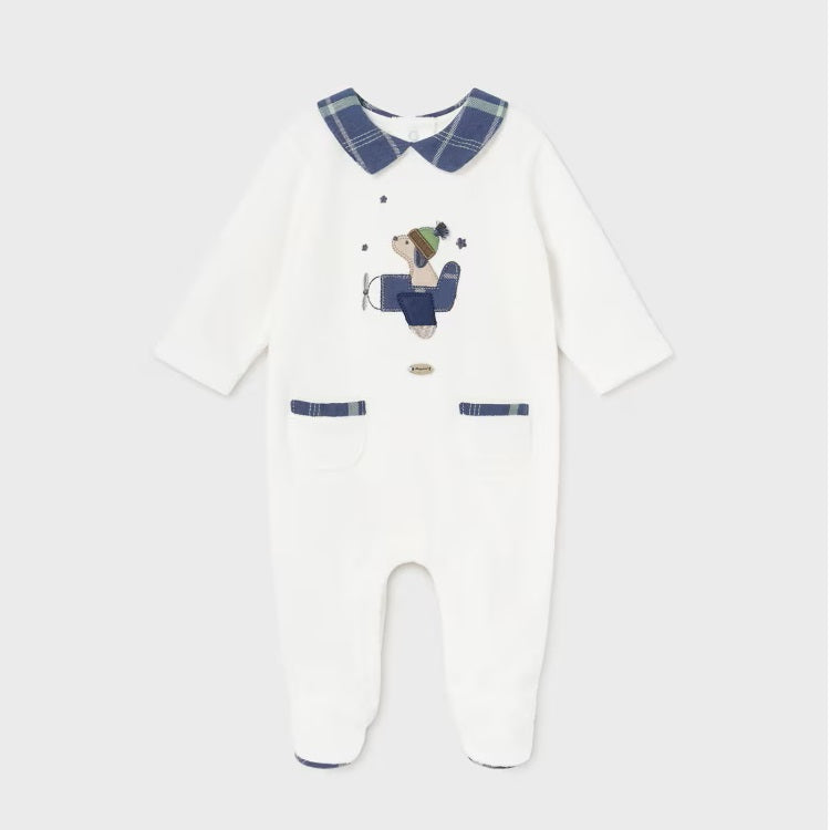 Гащеризон Плюш Яка Мръсно Бял0-1