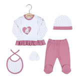 U4816 К-Кт За Изписване Зайче Сърце Розов 5 Ч - Комплекти За Изписване - Ciccim Baby - BebeMama