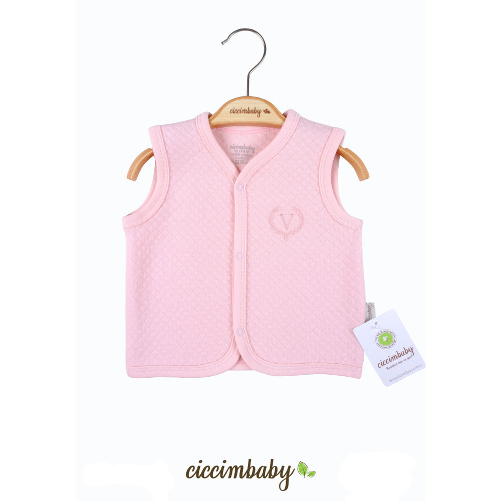 U4708 Елече Капитонирано 3 М Розов - Жилетки - Ciccim Baby - BebeMama