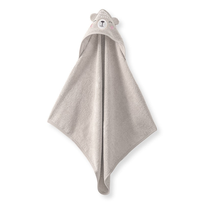 H991 Халия С Качулка Bear Бежов 80X80Cm - Хавлии - Bebetto - BebeMama