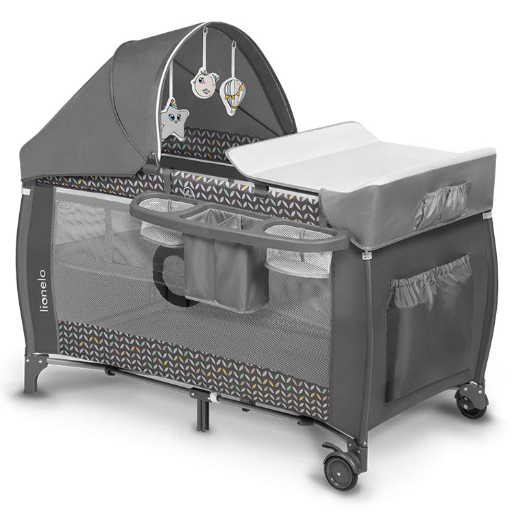 Бебешка Сгъваема Кошара Lionelo Sven Plus Grey