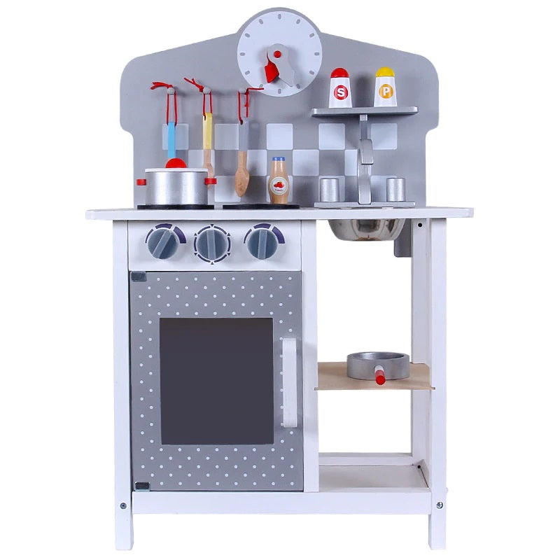 Bl-19012 Дървена Кухня Сив - Дървени Играчки - Raya toys - BebeMama