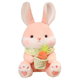 Плюшено Зайче С Морков Розов 65 См