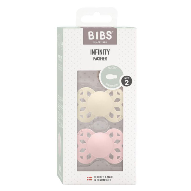 Биберони Infinity Ivory/Blossom 6-18 М.2Бр - Залъгалки - Bibs - BebeMama