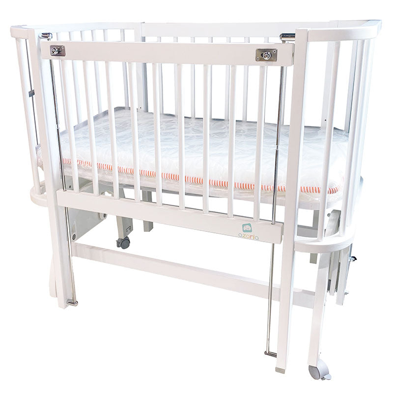 Pătuț + Saltea din Lemn Mood 50X90X12 Alb