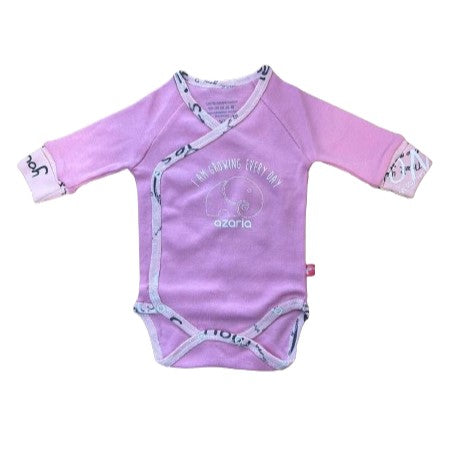 Боди Прегърни Ме Д.Р. Розов Р-Р 50 - Боди Дълъг Ръкав - Azaria - BebeMama