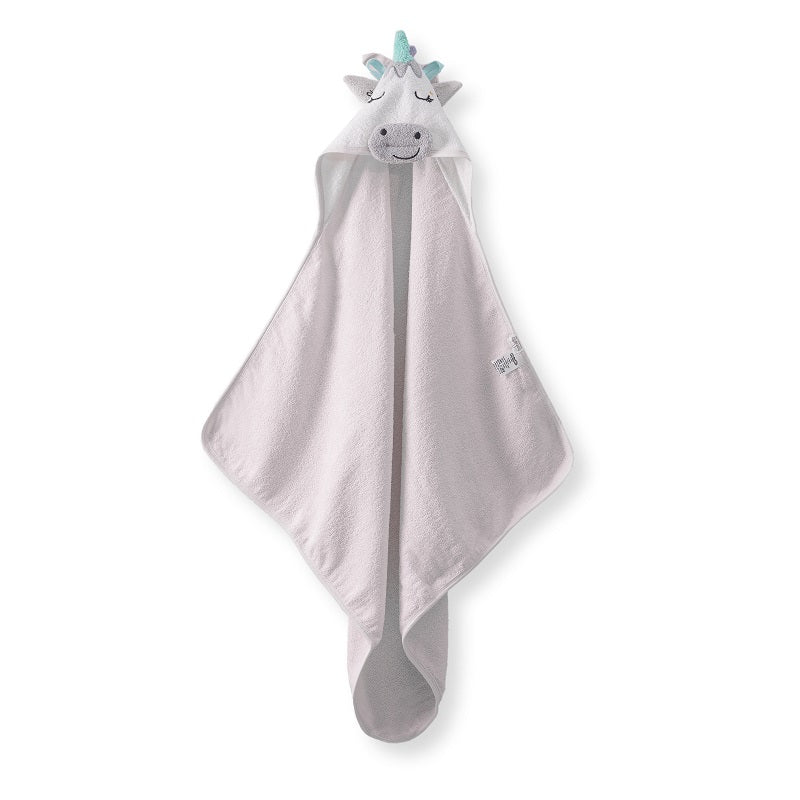 H984 Хавлия С Качулка Happy Unicorn Екрю 80X80Cm - Хавлии - Bebetto - BebeMama