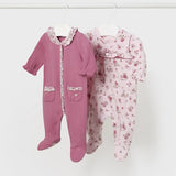 Комплект 2 Пижами Интерлок Розов 1-2