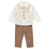 K4409 К-Кт 4 Ч Boutique Кафяв 6-9M 74Cm - Комплекти - Bebetto - BebeMama