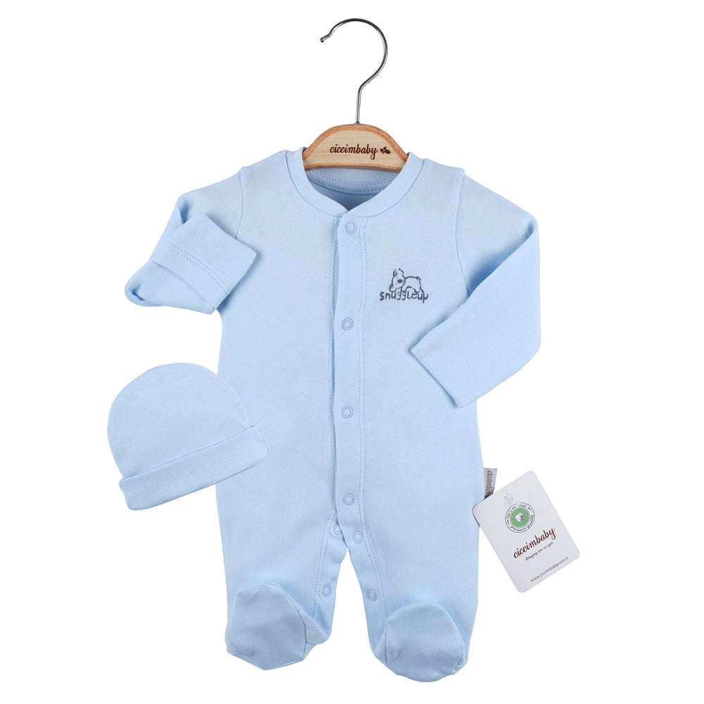 Salopetă și pălărie K-Kt albastră