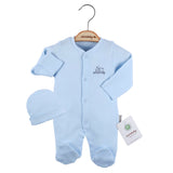 Salopetă și pălărie K-Kt albastră