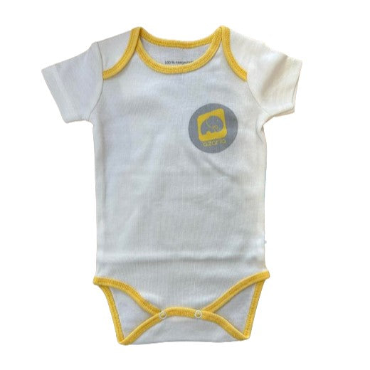 Боди Лястовица К.Р. Бял Р-Р 56 - Боди Къс Ръкав - Azaria - BebeMama