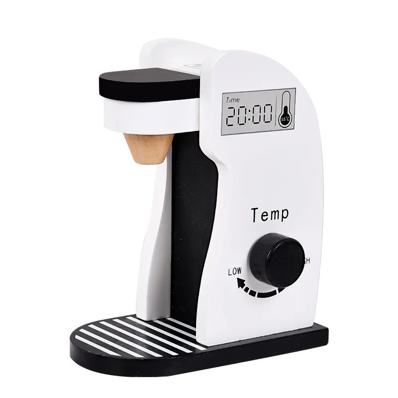 Bl-20507 Дървена Кафе Машина Бял - Дървени Играчки - Raya toys - BebeMama