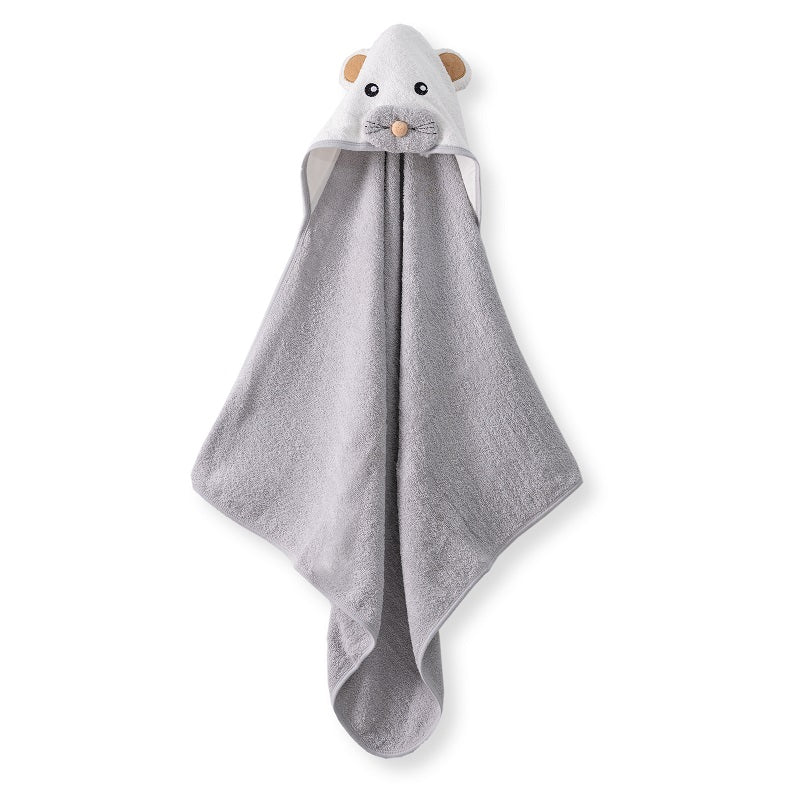 H985 Хавлия С Качулка Sweet Mouse Сив 80X80Cm - Хавлии - Bebetto - BebeMama