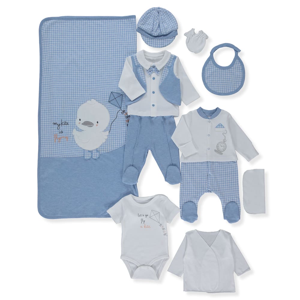 Z931 К-Кт 10Ч. Син Plaid Duck 0-3M/62Cm