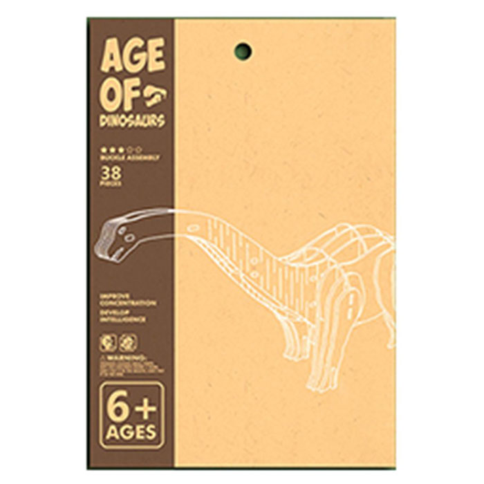 Дървен 3D Пъзел 38 Части Diplodocus - Пъзели - Raya Toys - BebeMama