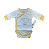 Боди Прегърни Ме Д.Р. Бял Р-Р 50 - Боди Дълъг Ръкав - Azaria - BebeMama