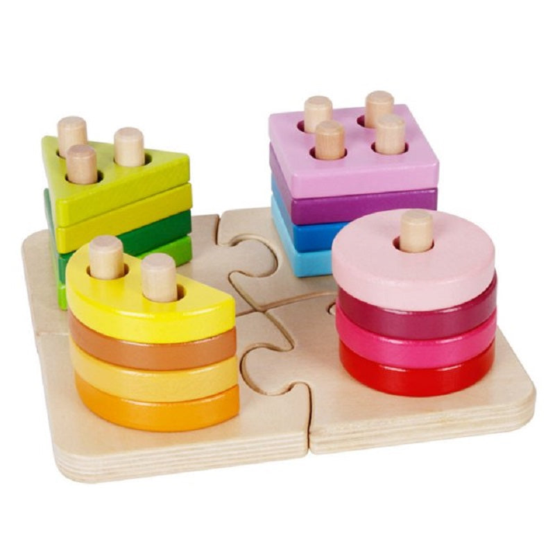 Bl-193101 Дървена Низанка С Форми - Дървени Играчки - Raya toys - BebeMama