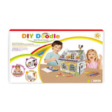 Картонена Къща За Оцветяване