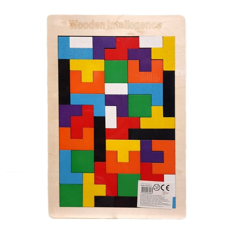 Sh2044 Дървен Пъзел Wood Intelligence - Дървени Играчки - Raya toys - BebeMama