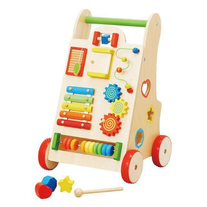 Sh2060 Дървена Проходилка С Активити Център - Дървени Играчки - Raya toys - BebeMama