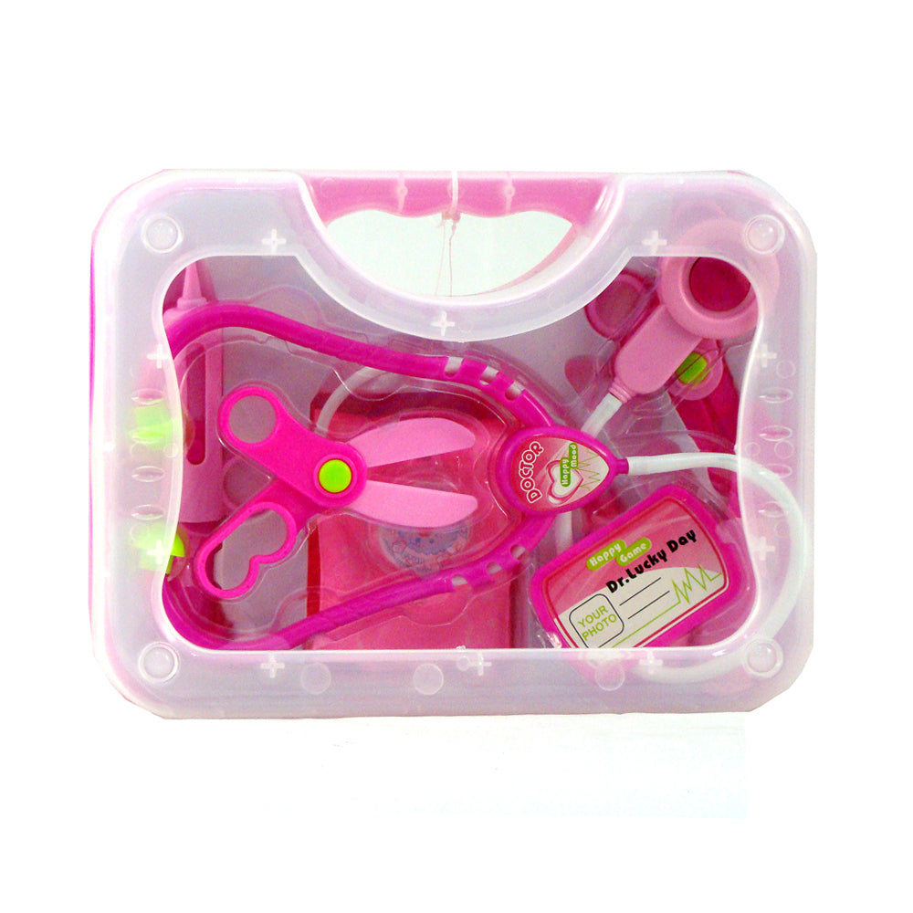 Чичо Д-Р В Прозрачен Куфар - Розов - Професии За Малки И Големи - Raya Toys - BebeMama