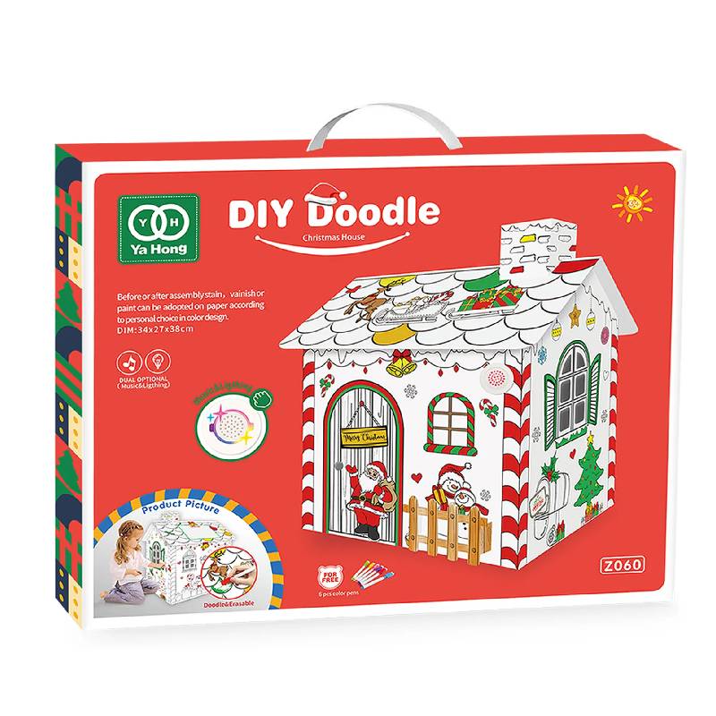 Картонена Къща За Оцветяване С Музика И Светлини