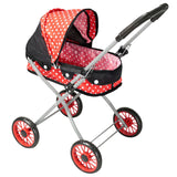 Количка За Кукли Зимна Червена На Точки