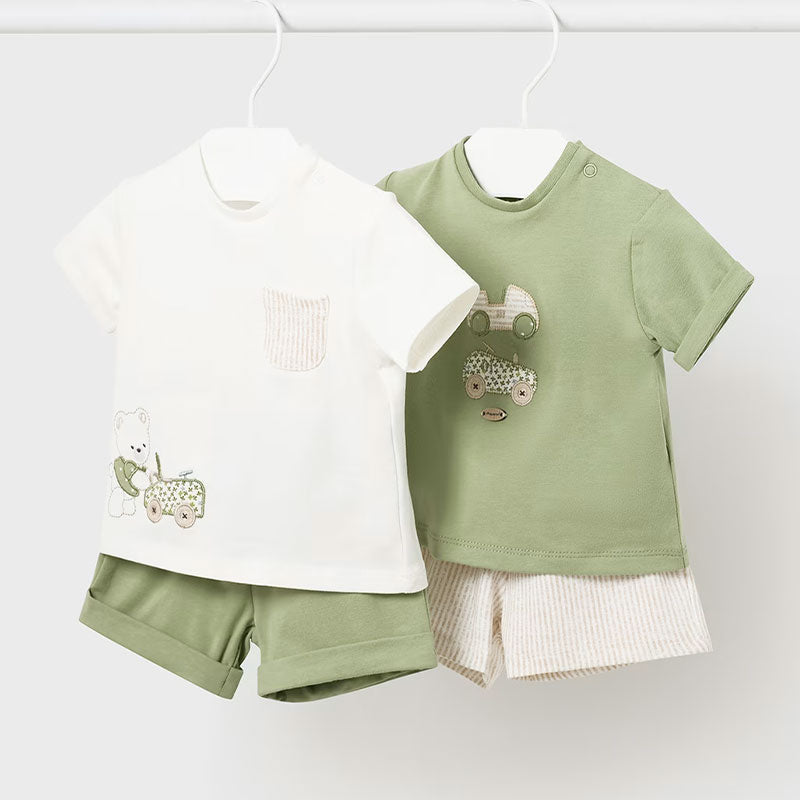 Set Tricot 4 Bucăți Scurt Eucalipt 6-9