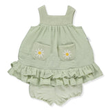 K4385 Рокля 2Ч. Ethnic Daisy Зелен 18-24M 92Cm - Рокли - Bebetto - BebeMama